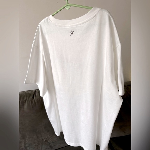 Thierry Mugler x H&M Women’s White Logo Designer Star Printed T-Shirt Medium NWT - Picture 9 of 16